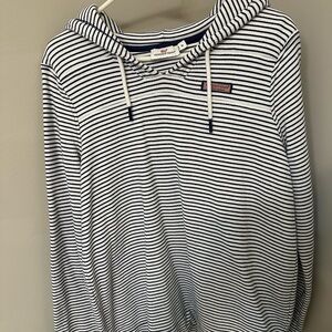 Vineyard Vines Black and White Striped Hoodie